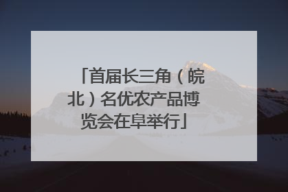 首届长三角（皖北）名优农产品博览会在阜举行
