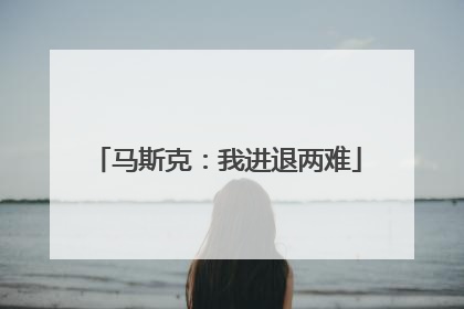 马斯克：我进退两难