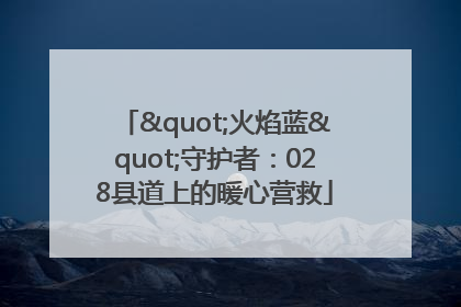 "火焰蓝"守护者：028县道上的暖心营救