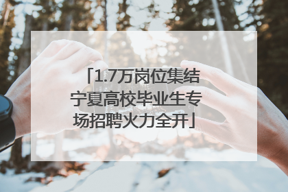 1.7万岗位集结 宁夏高校毕业生专场招聘火力全开
