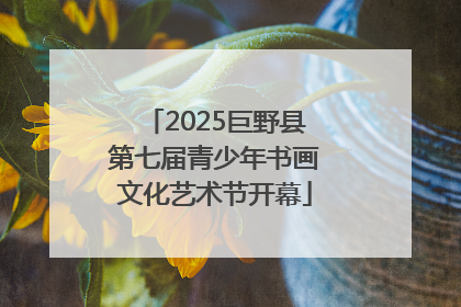 2025巨野县第七届青少年书画文化艺术节开幕