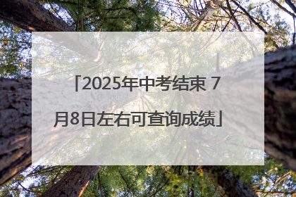 2025年中考结束 7月8日左右可查询成绩