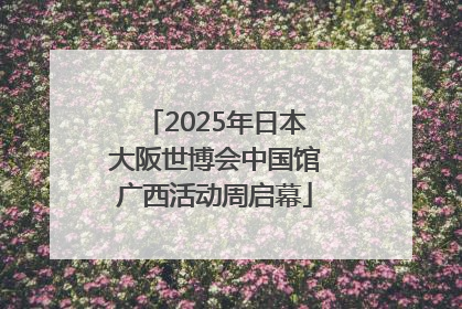 2025年日本大阪世博会中国馆广西活动周启幕