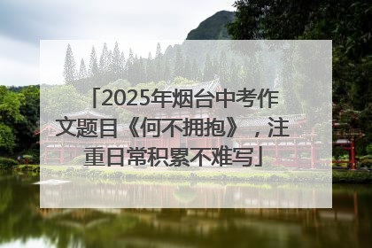 2025年烟台中考作文题目《何不拥抱》，注重日常积累不难写
