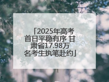 2025年高考首日平稳有序 甘肃省17.98万名考生执笔赴约