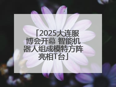 2025大连服博会开幕 智能机器人组成模特方阵亮相T台