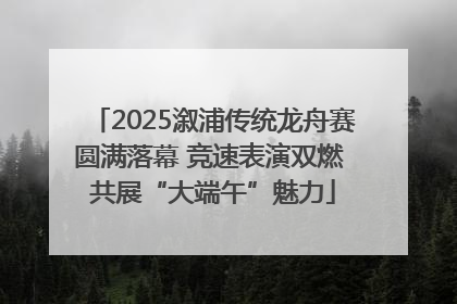 2025溆浦传统龙舟赛圆满落幕 竞速表演双燃 共展“大端午”魅力