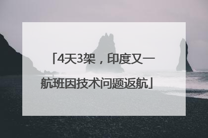 4天3架，印度又一航班因技术问题返航