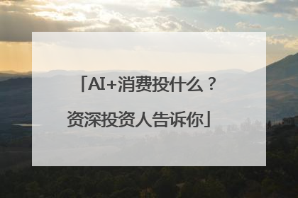 AI+消费投什么？资深投资人告诉你