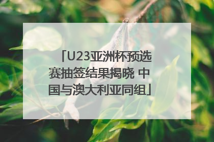U23亚洲杯预选赛抽签结果揭晓 中国与澳大利亚同组